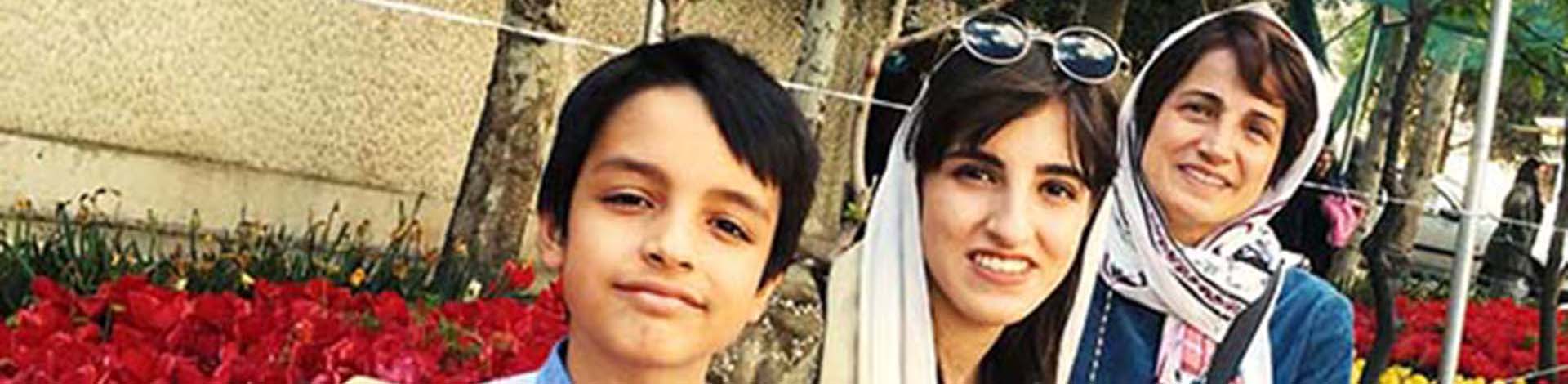 Nasrin Sotudeh mit Sohn und Tochter
