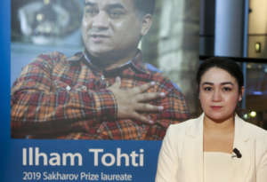 Ilham Tothi ist der Sacharow-Preisträger 2019. Quelle: EP, Fred Marvaux