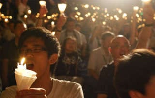 Die Hongkonger Polizei verbietet Mahnwache zum Tiananmen-Massaker.