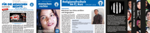Die Publikationen der IGFM umfassen monatliche Beiträge per Post, per Mail, Jahreszeitschriften und spezielle Informationsblätter