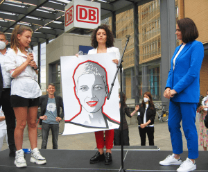 Demonstration für Belarus mit Swetlana Tichanowskaja und Tatjana Chomitsch