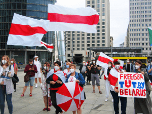 Demonstration für Belarus mit Swetlana Tichanowskaja und Tatjana Chomitsch