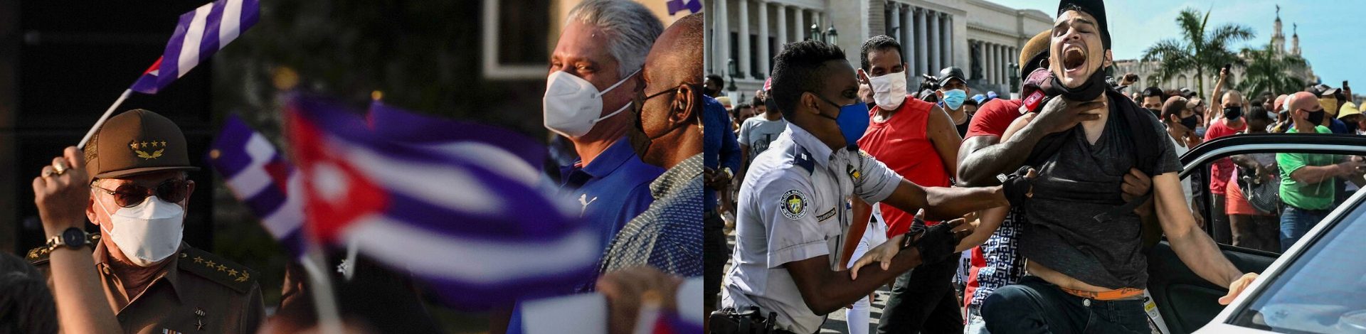 Protestierende Kubaner werden festgenommen