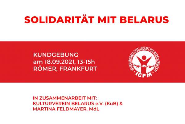 Save the Date Belarus Kundgebung der IGFM