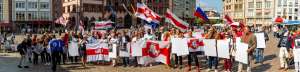 Gemeinsam mit Vertretern der belarussischen Zivilgesellschaft, Politikern verschiedener Parteien und Osteuropa-Experten hat die Internationale Gesellschaft für Menschenrechte (IGFM) am Samstag ein Zeichen ihrer „uneingeschränkten Solidarität“ mit den politischen Gefangenen und anderen Verfolgten unter dem Regime Alexander Lukaschenkos auf dem Frankfurter Römerberg gesetzt.