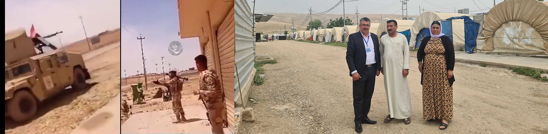 Flucht aus Shingal-1920 Militäroperation irakischer Regierungstruppen löst Fluchtbewegung aus Tausende Jesiden fliehen wie im Jahr 2014 – IGFM unterstützt Opfer vor Ort