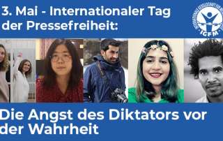 IGFM stellt Journalisten aus China, Belarus, Türkei, Iran und Kuba vor, die willkürlich verhaftet wurden