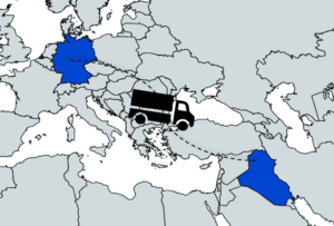 Transport von Deutschland in den Irak