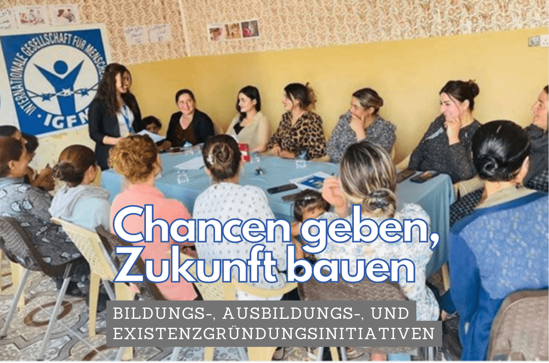 Chancen geben, Zukunft bauen. Bildungs-, Ausbildungs-, und Existenzgründungsinitiativen.