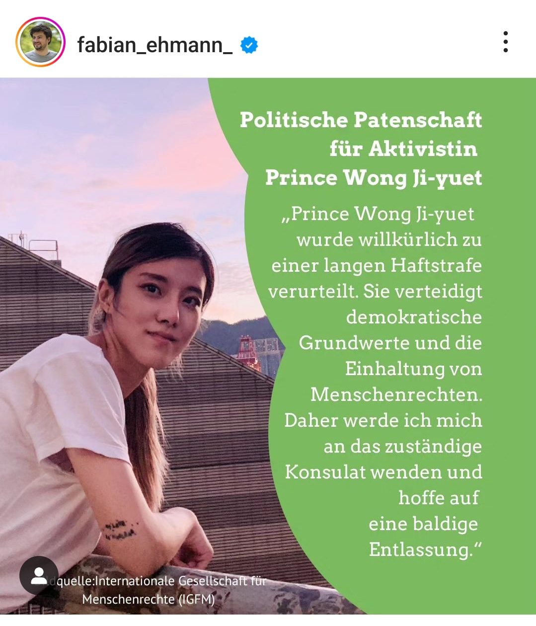 Ehmann auf Instagram Ehmann zu Prince Wong Ji-Yuet auf Instagram