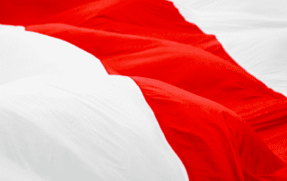 wehende Flagge der Demokratiebewegung Belarus