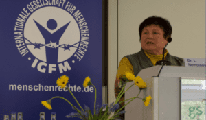 Dr. Liubov Nemcinova spricht auf der 52- Jahrestagung der IGFM in Bonn