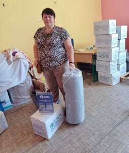 Humanitäre Hilfe in Romodaniwska