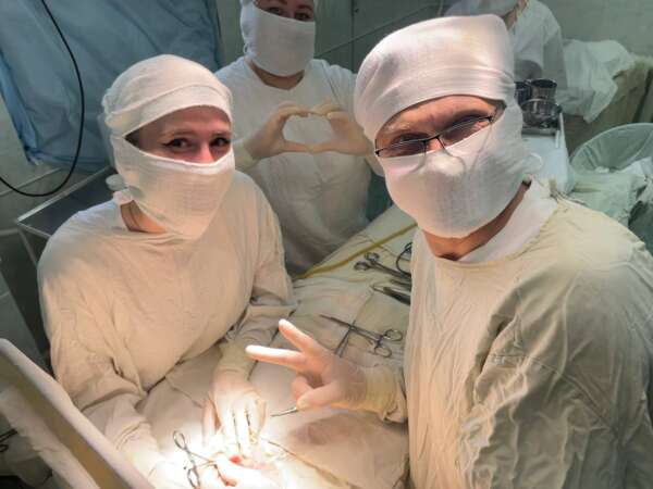 Suture material in use in the hospital in Odessa