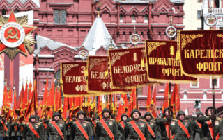 Russische Soldaten auf Parade in Moskau