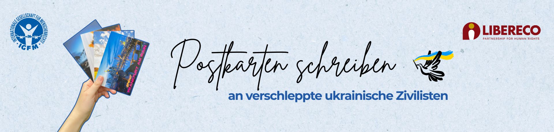 Schreib-Workshop – Postkarten an verschleppte Ukrainer