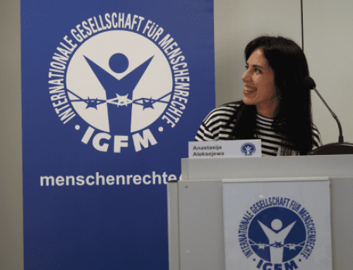 Anastasija Aleksejewa – Vertreterin der ISHR/IGFM in der Ukraine