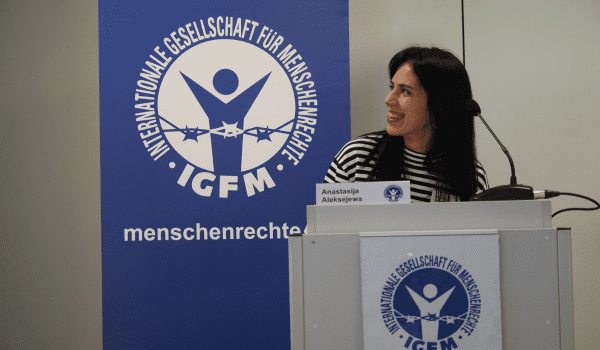 Anastasija Aleksejewa – Vertreterin der ISHR/IGFM in der Ukraine