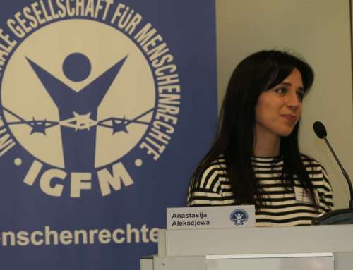 Anastasija Aleksejewa – Vertreterin der ISHR/IGFM in der Ukraine