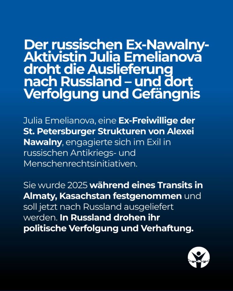 Image for the Tweet beginning: ⚡Julia Emelianova, einer früheren Freiwilligen