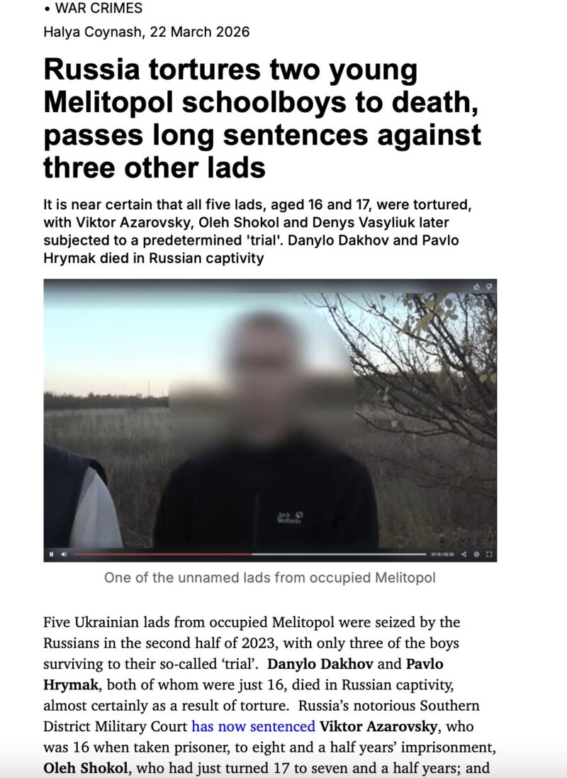 Image for the Tweet beginning: Folter und Tod unter russischer